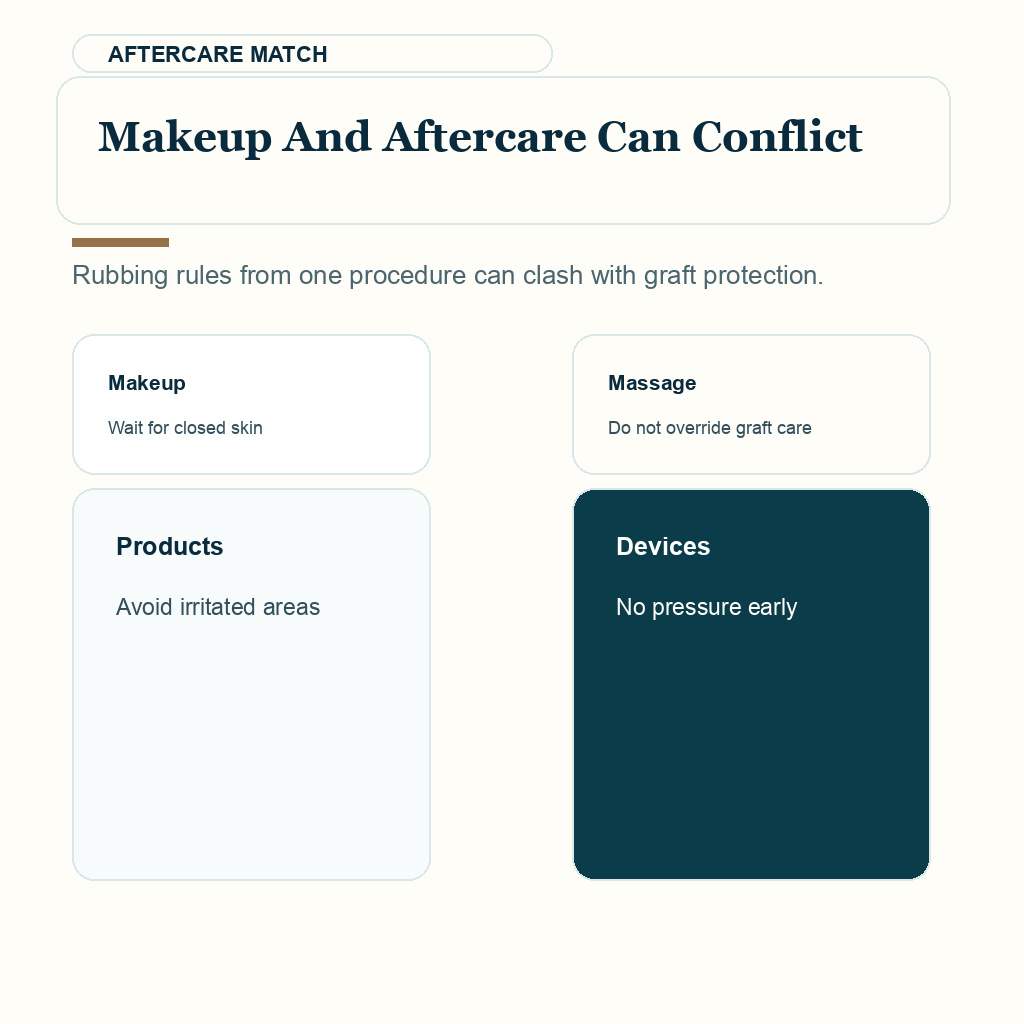 Botox fillers after hair transplant carousel slide 8 about makeup and aftercare can conflict.