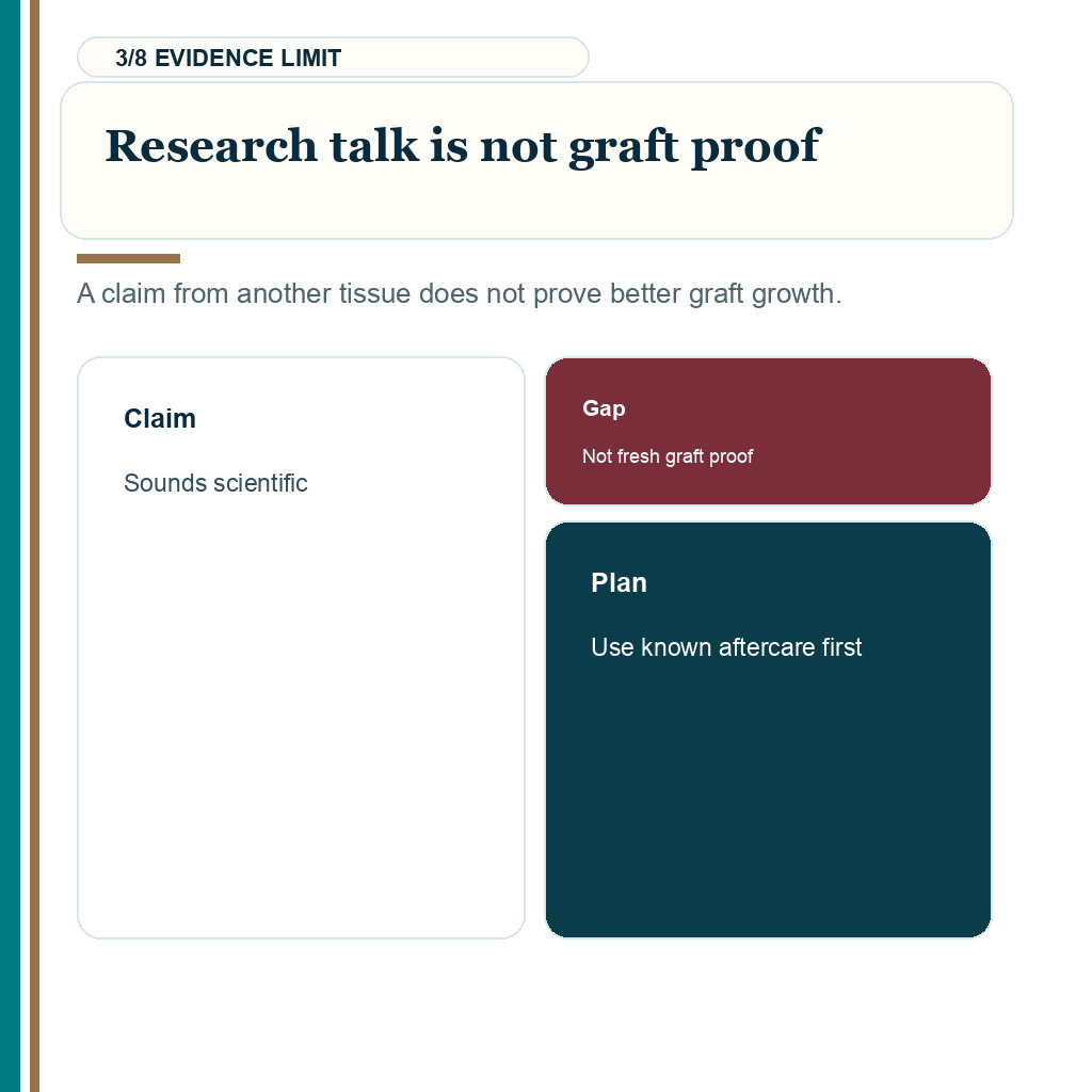 BPC 157 and TB 500 after hair transplant, research talk is not graft proof.