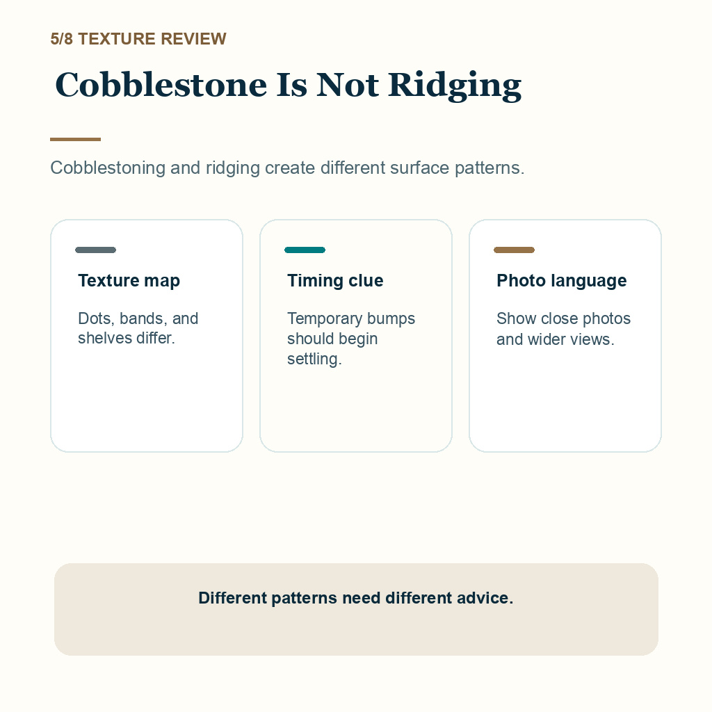 Scalp bumps and ridges carousel slide 5 about cobblestone is not ridging