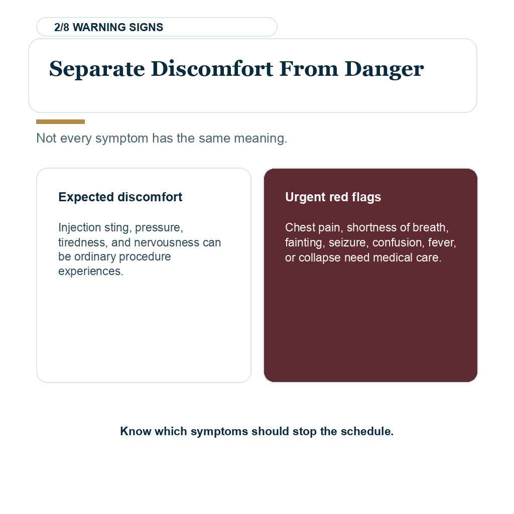 Hair transplant serious safety review explaining separate discomfort from danger.