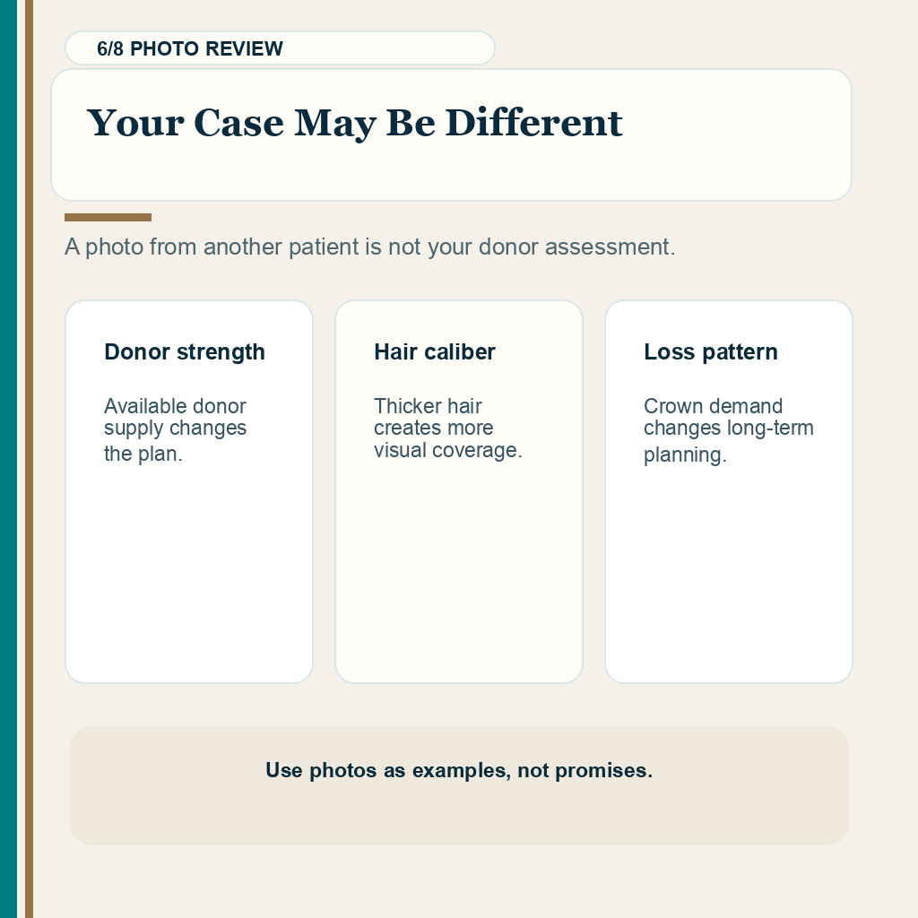 Hair transplant before and after photos carousel slide 6 about matching photos to your own case