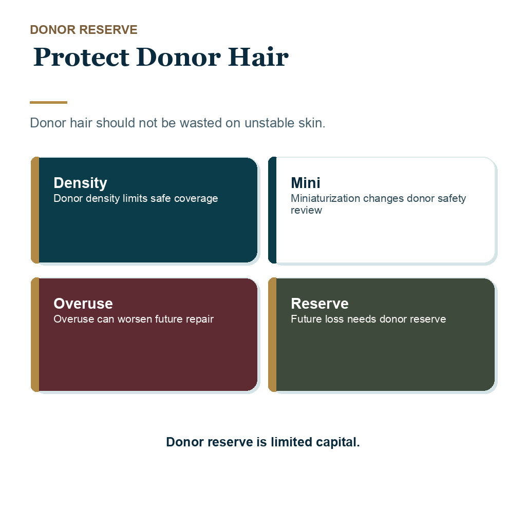 CCCA hair transplant planning slide 4 explaining protect donor hair