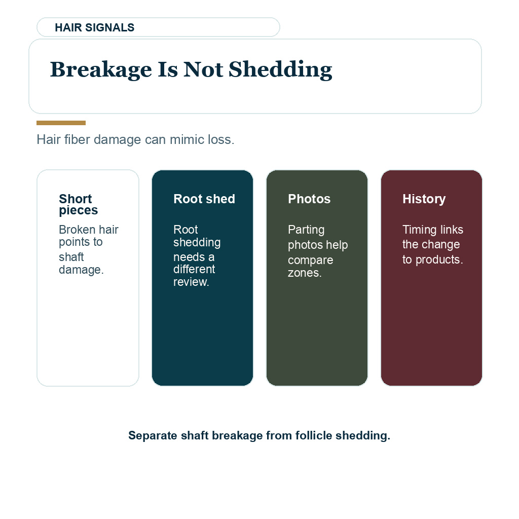 Breakage and shedding need separate review before FUE