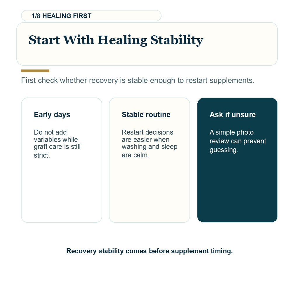 Creatine after hair transplant, start with healing stability.