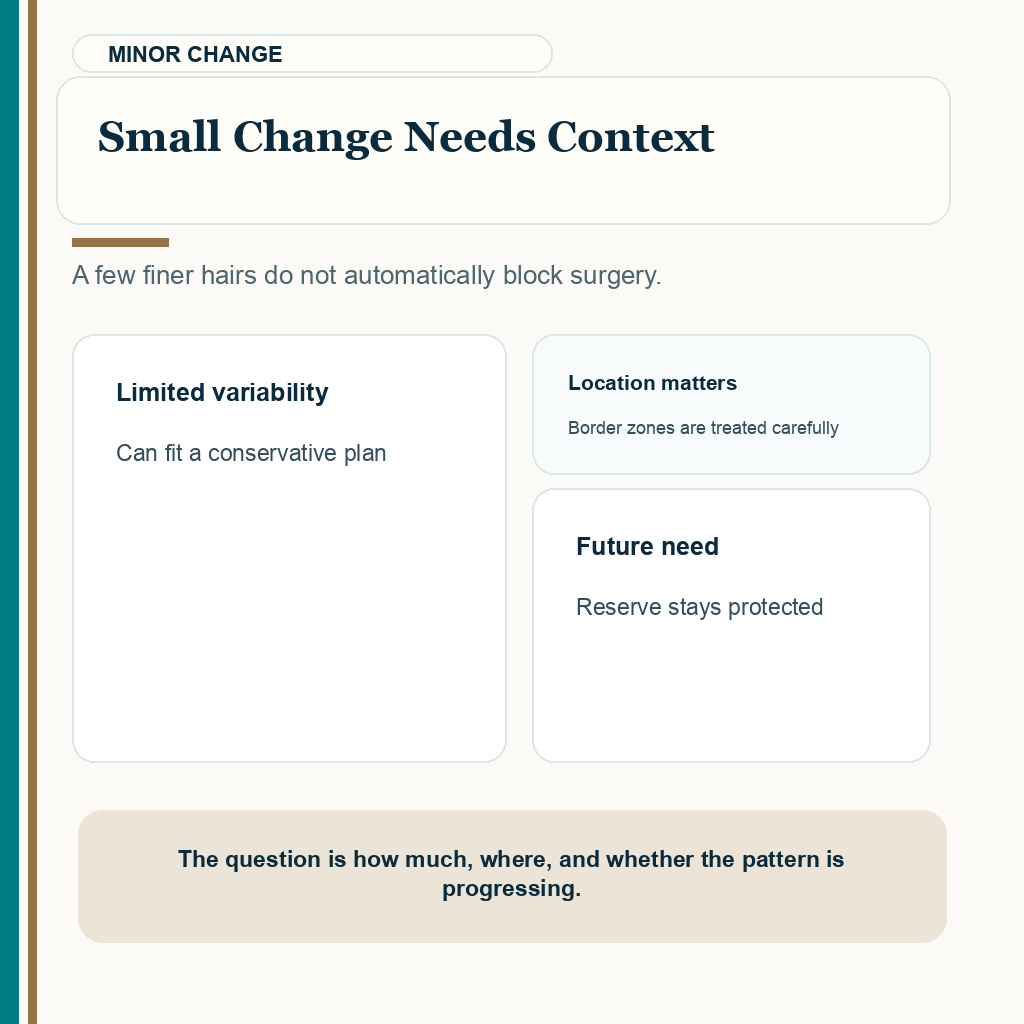 Donor miniaturization carousel slide explaining that small donor changes need pattern and stability context.