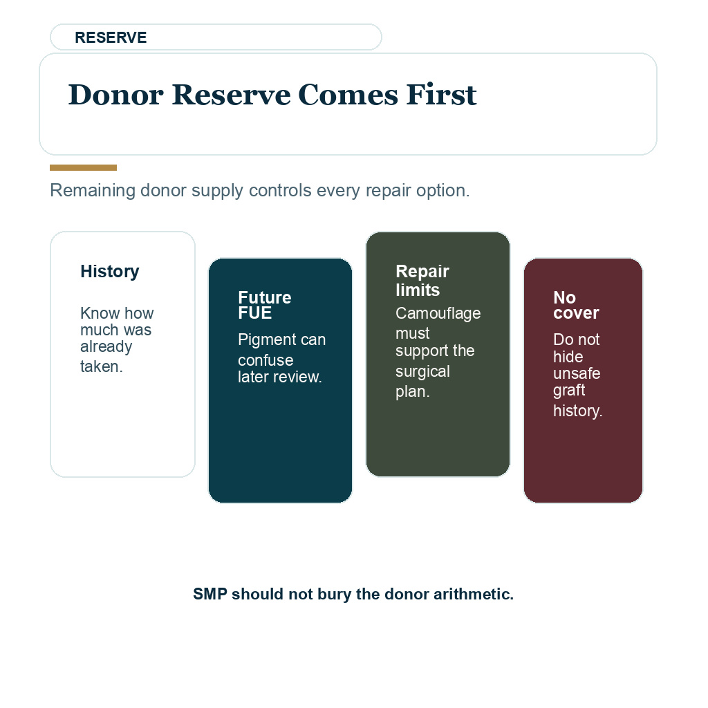 Remaining donor reserve should be protected before using SMP camouflage