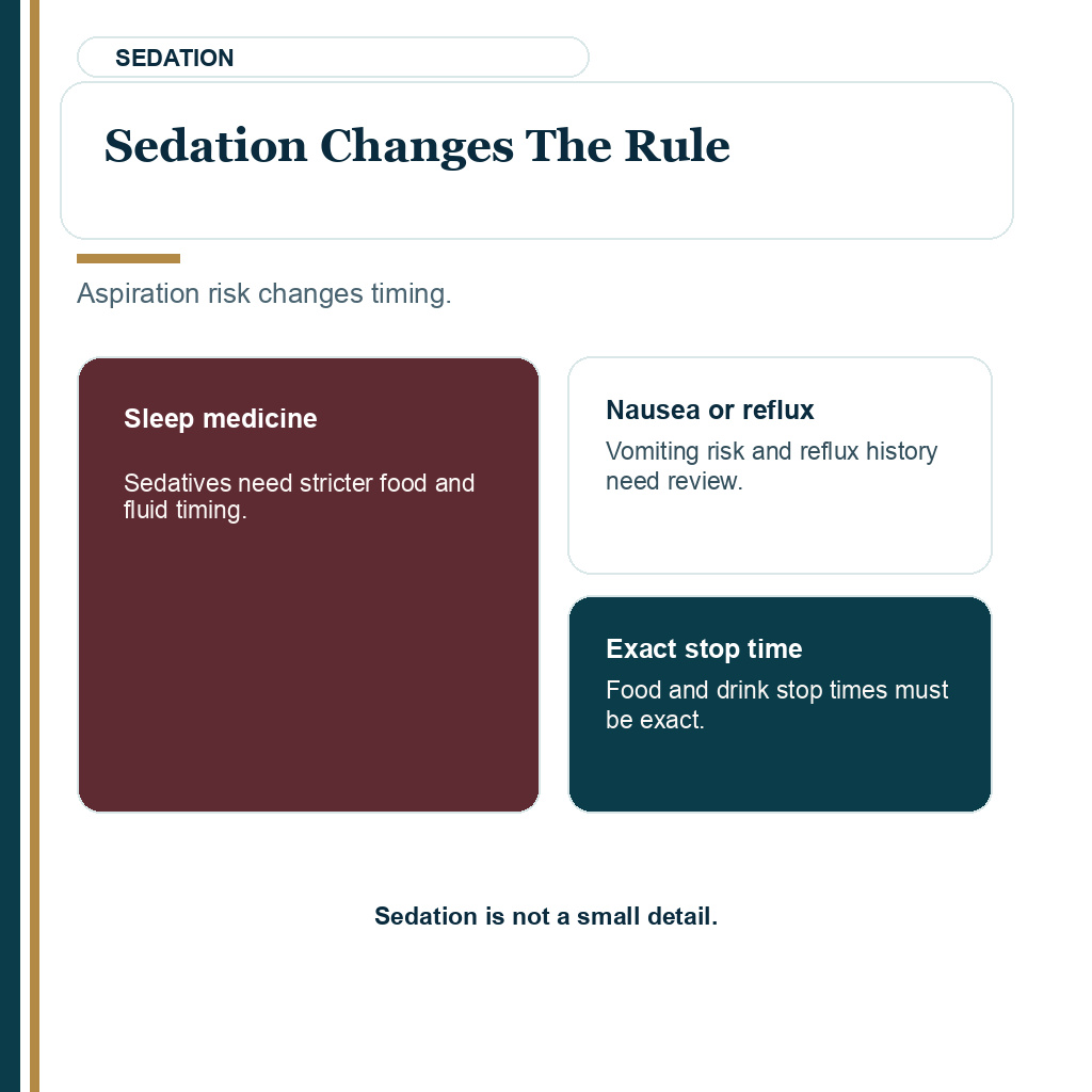 Sedation changes fasting rules before hair transplant