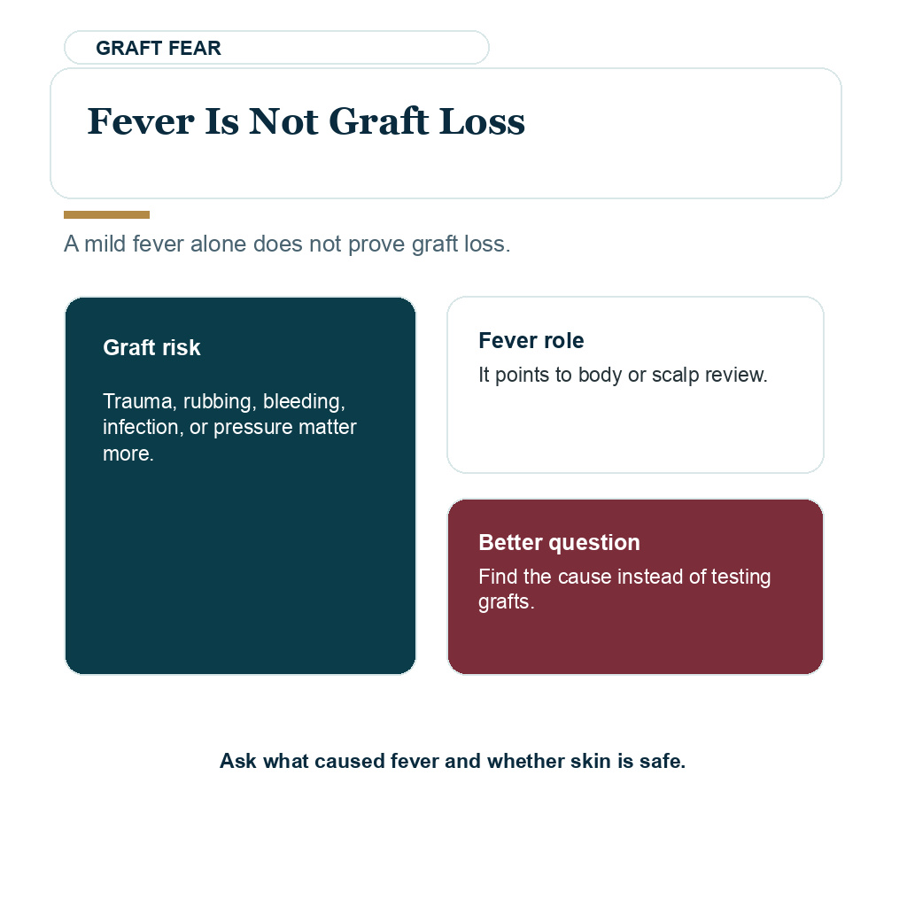 Fever after hair transplant visual about judging graft risk by trauma infection bleeding or pressure