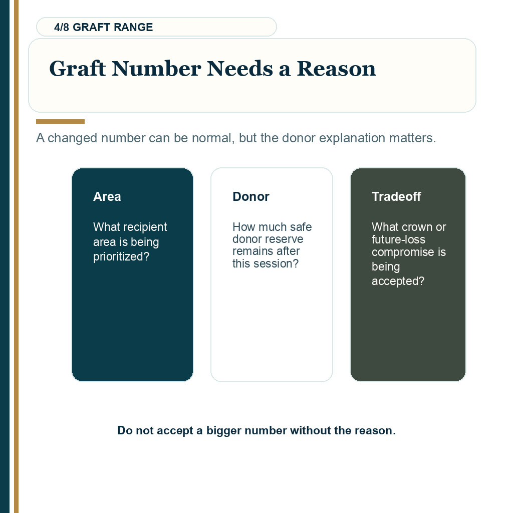 Final hair transplant doubts explaining graft number needs a reason.