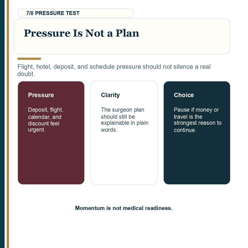 Final hair transplant doubts explaining pressure is not a plan.