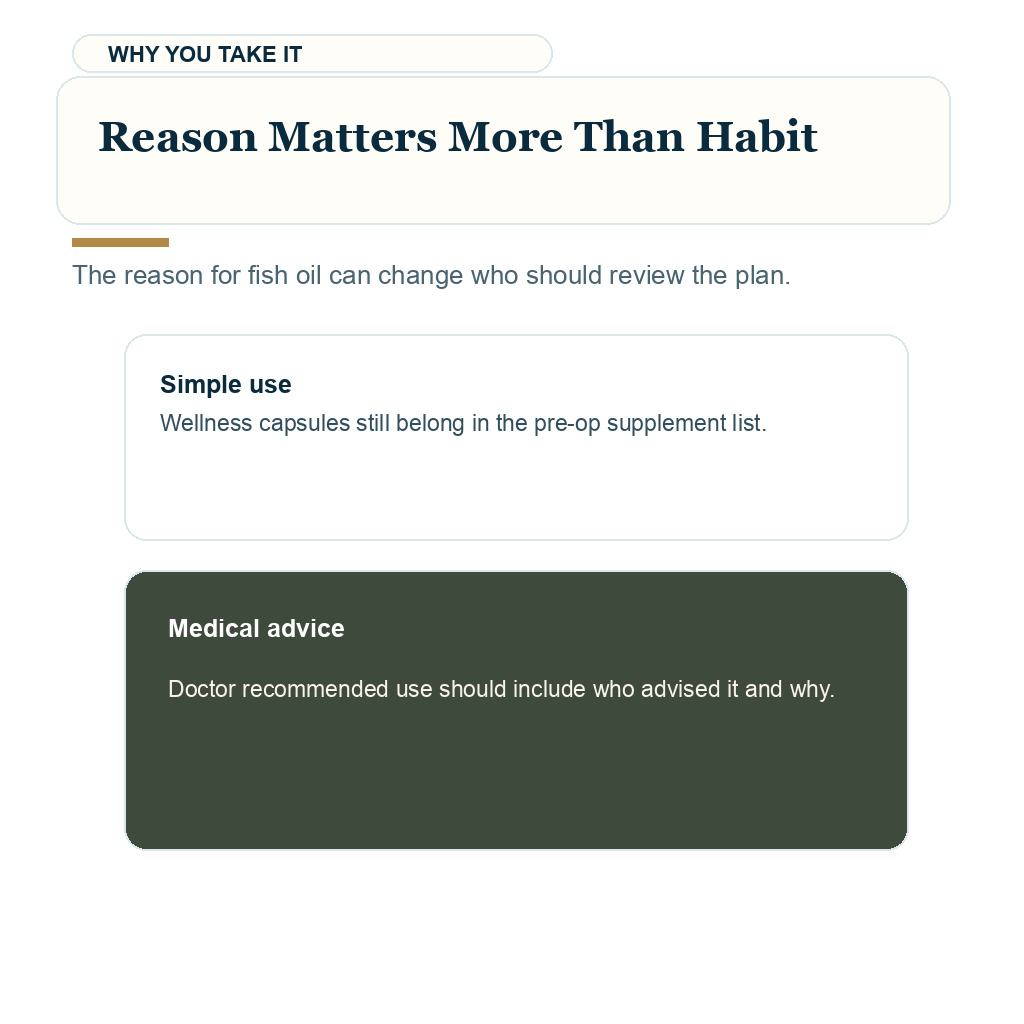 Fish oil before hair transplant support visual about reason matters more than habit