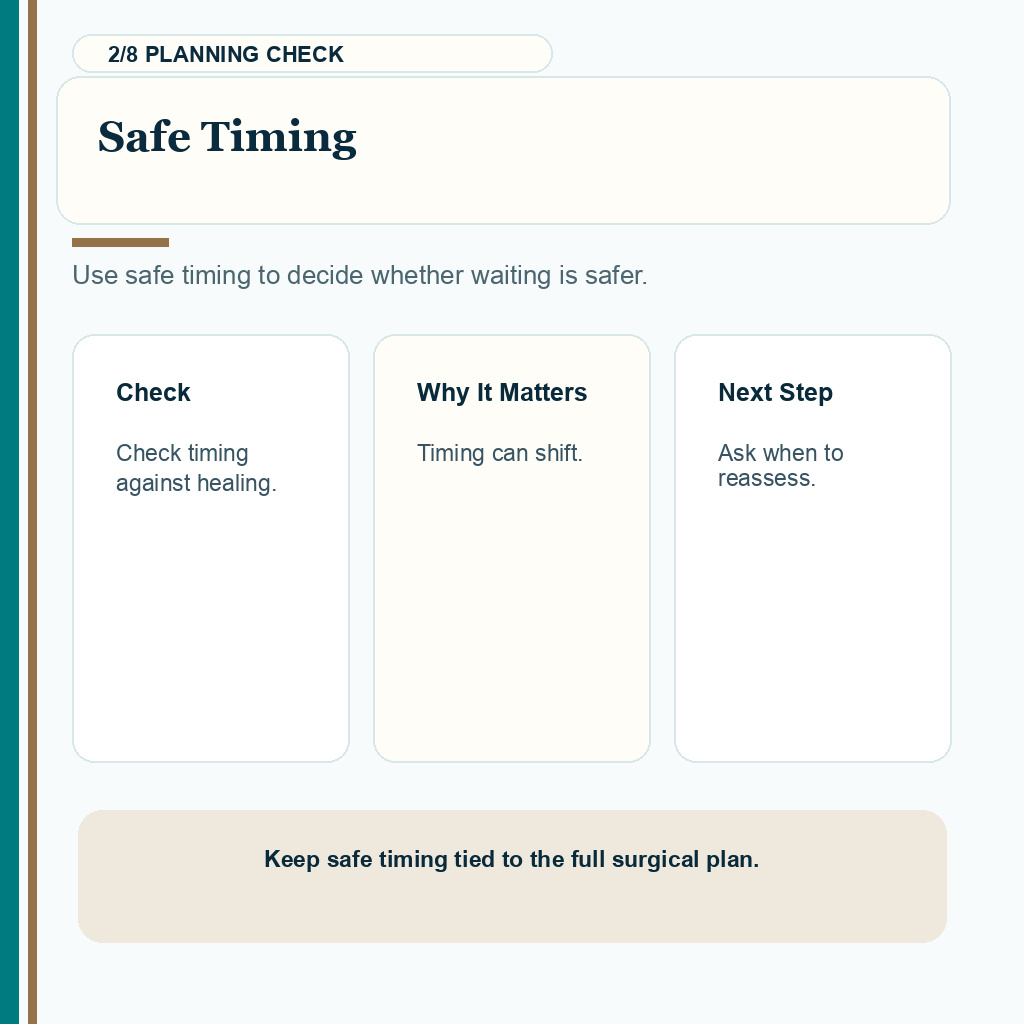 Folliculitis Control and Hair Transplant Timing support slide 2 about safe timing