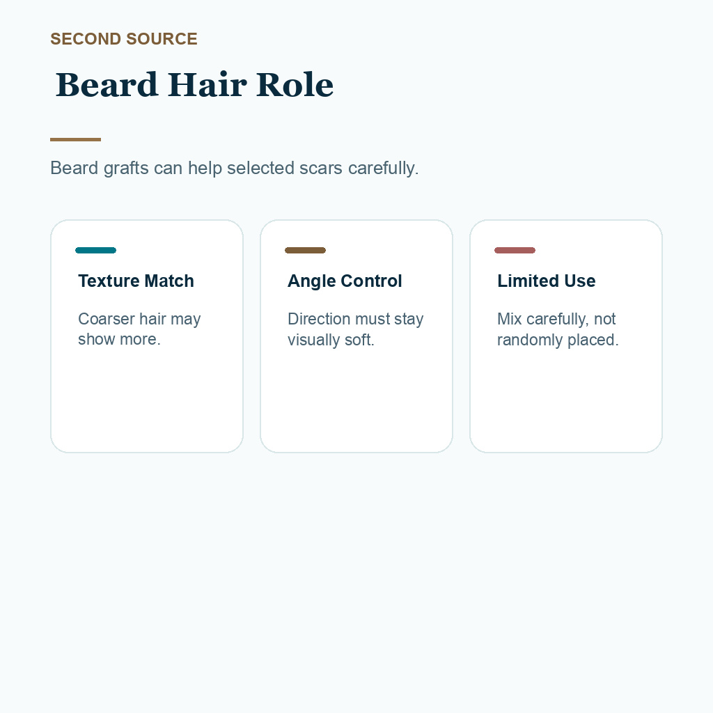 FUE Grafts for FUT Scar Repair carousel slide 4: Beard Hair Role