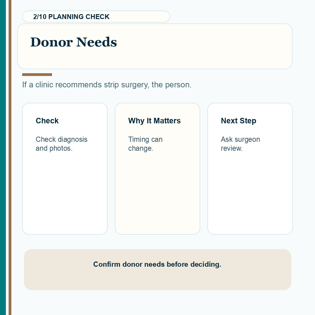 FUT Hair Transplant and Linear Scar Planning carousel slide 2 about donor needs