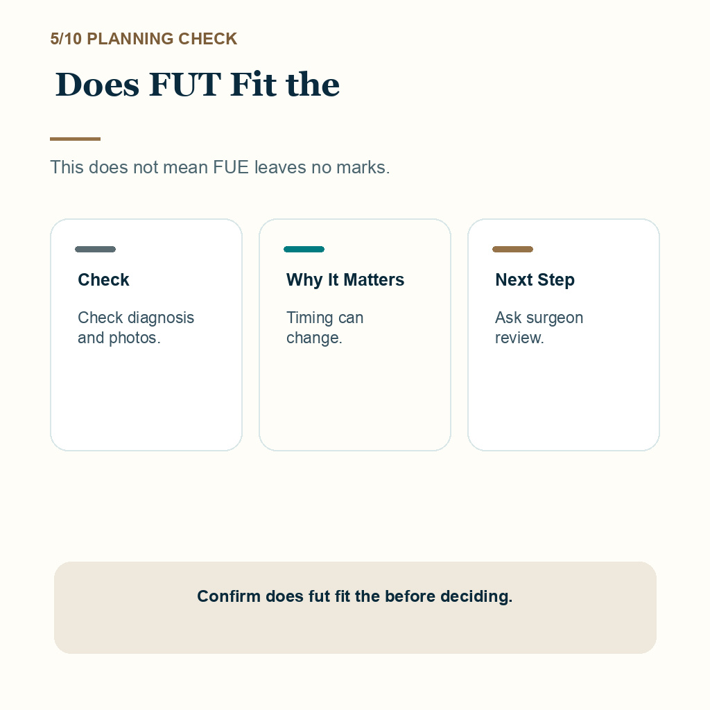 FUT Hair Transplant and Linear Scar Planning carousel slide 5 about does fut fit the