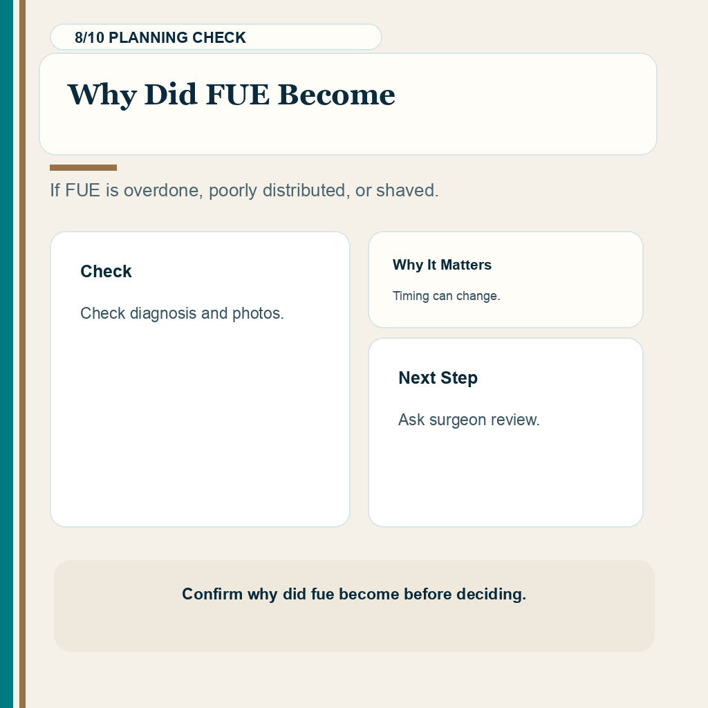 FUT Hair Transplant and Linear Scar Planning carousel slide 8 about why did fue become