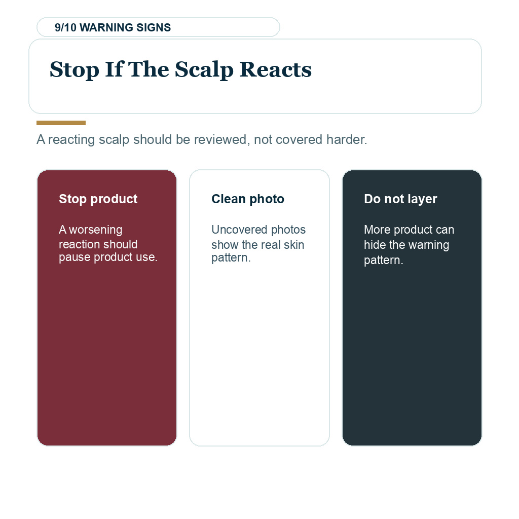 Hair fibers after hair transplant timing slide 9 about stop if the scalp reacts.