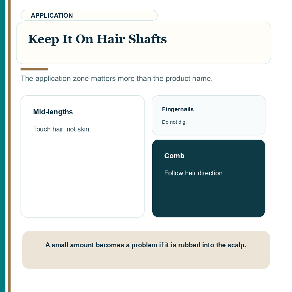 Hair gel wax hairspray after hair transplant slide explaining keep it on hair shafts