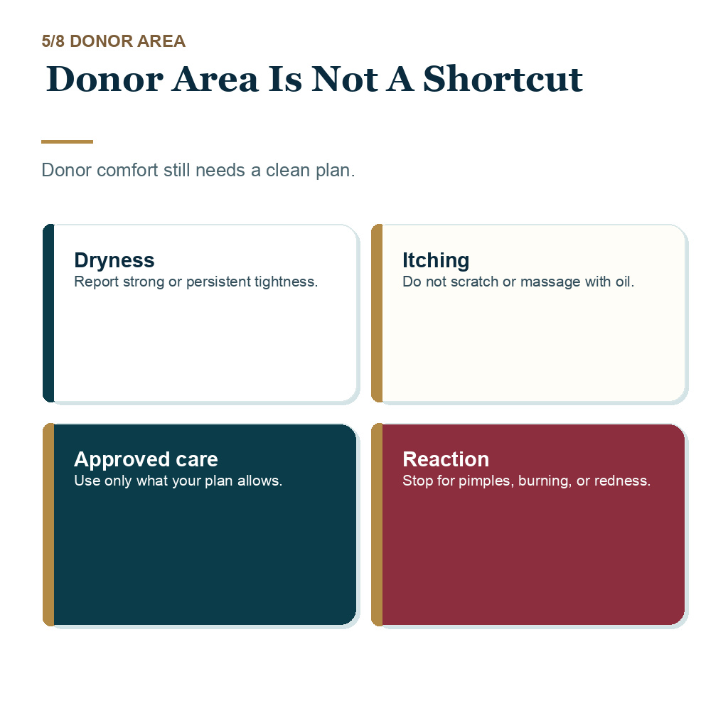 Hair oil after hair transplant, donor area is not a shortcut.