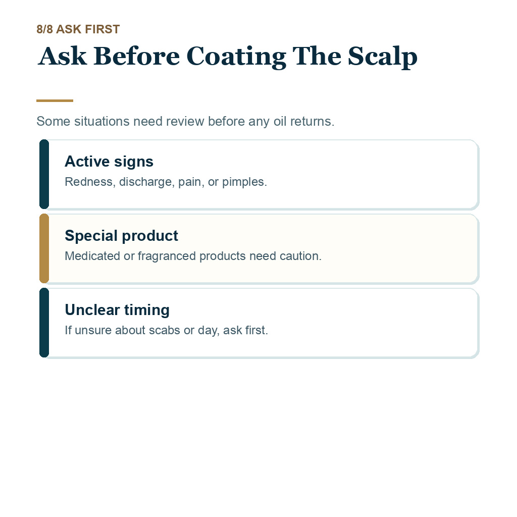 Hair oil after hair transplant, ask before coating the scalp.