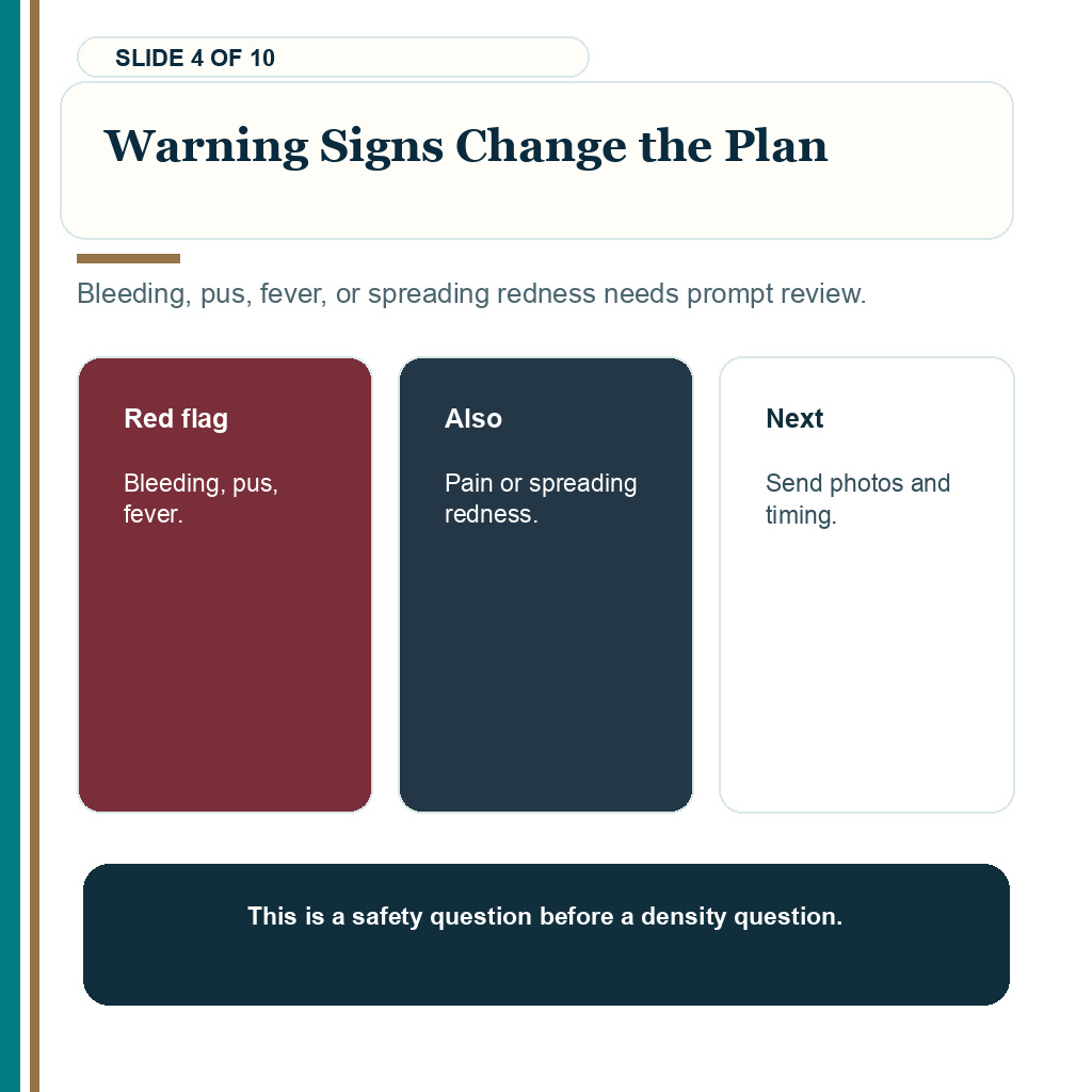 Shedding versus graft loss carousel slide 4 about warning signs change the plan.