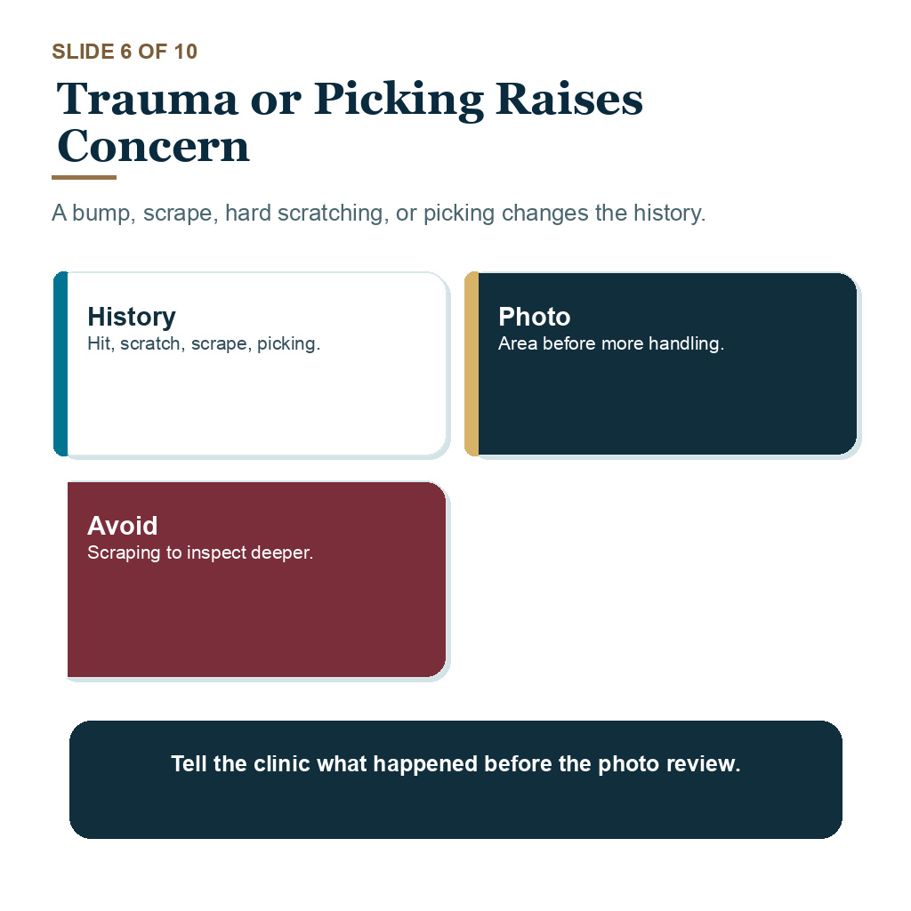 Shedding versus graft loss carousel slide 6 about trauma or picking raises concern.