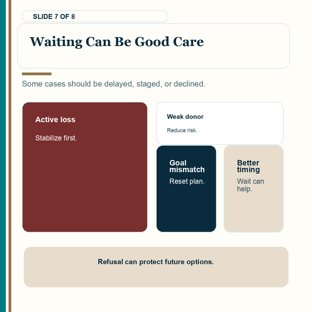 Waiting can be good care when reading hair transplant case pages.