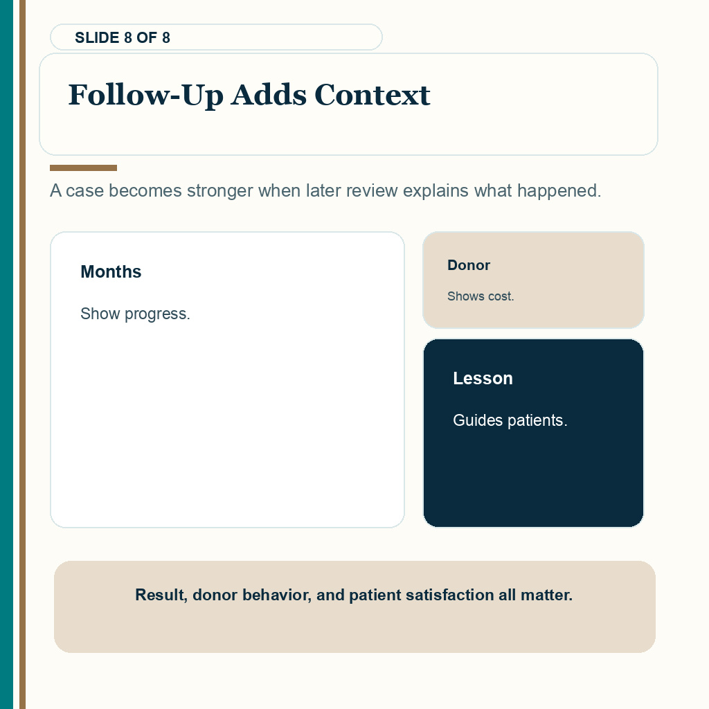 Follow-up adds context when reading hair transplant case pages.
