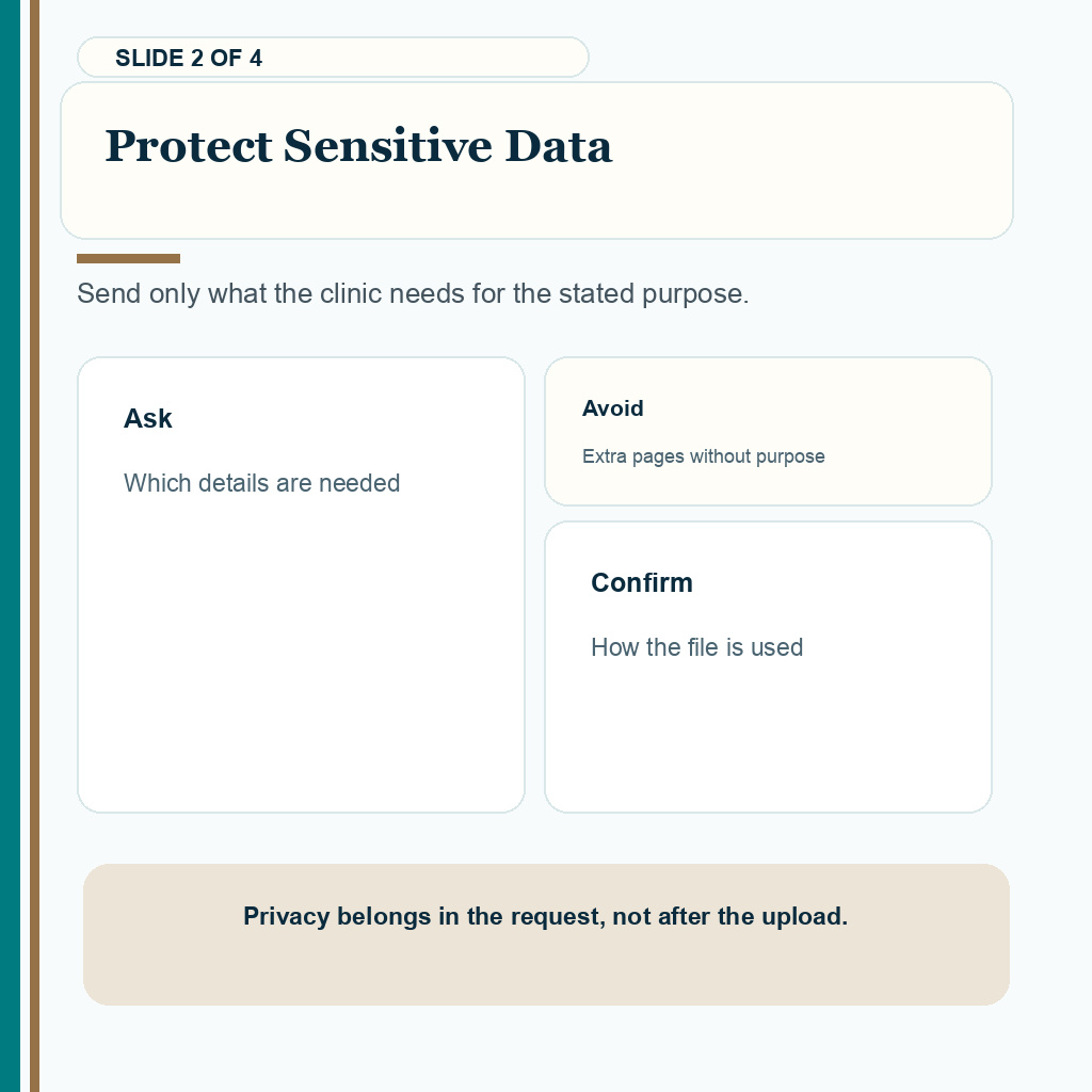 Document request support slide 2 of 4, protect sensitive information before sending files