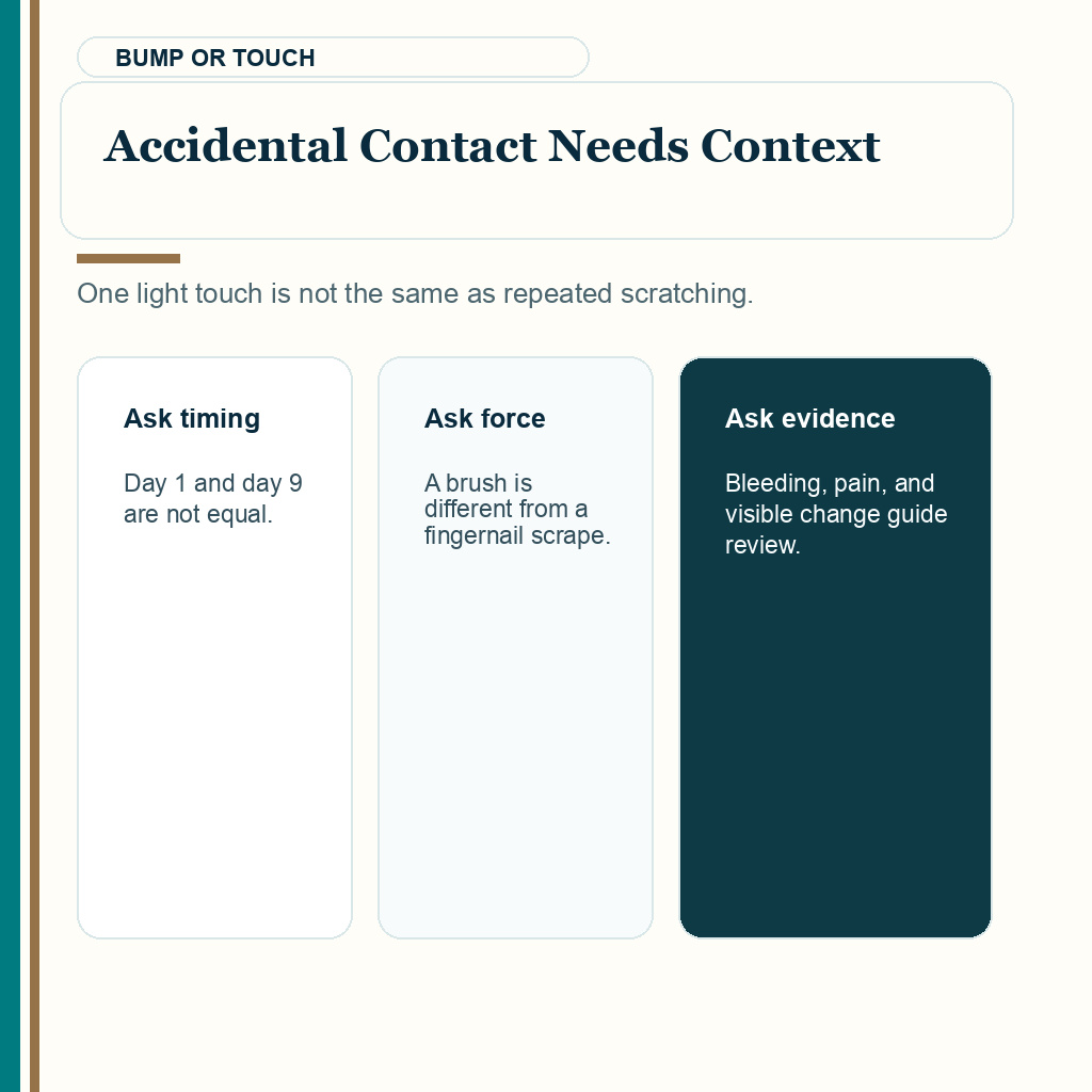 When hair transplant grafts are secure slide 6 explaining accidental contact needs context