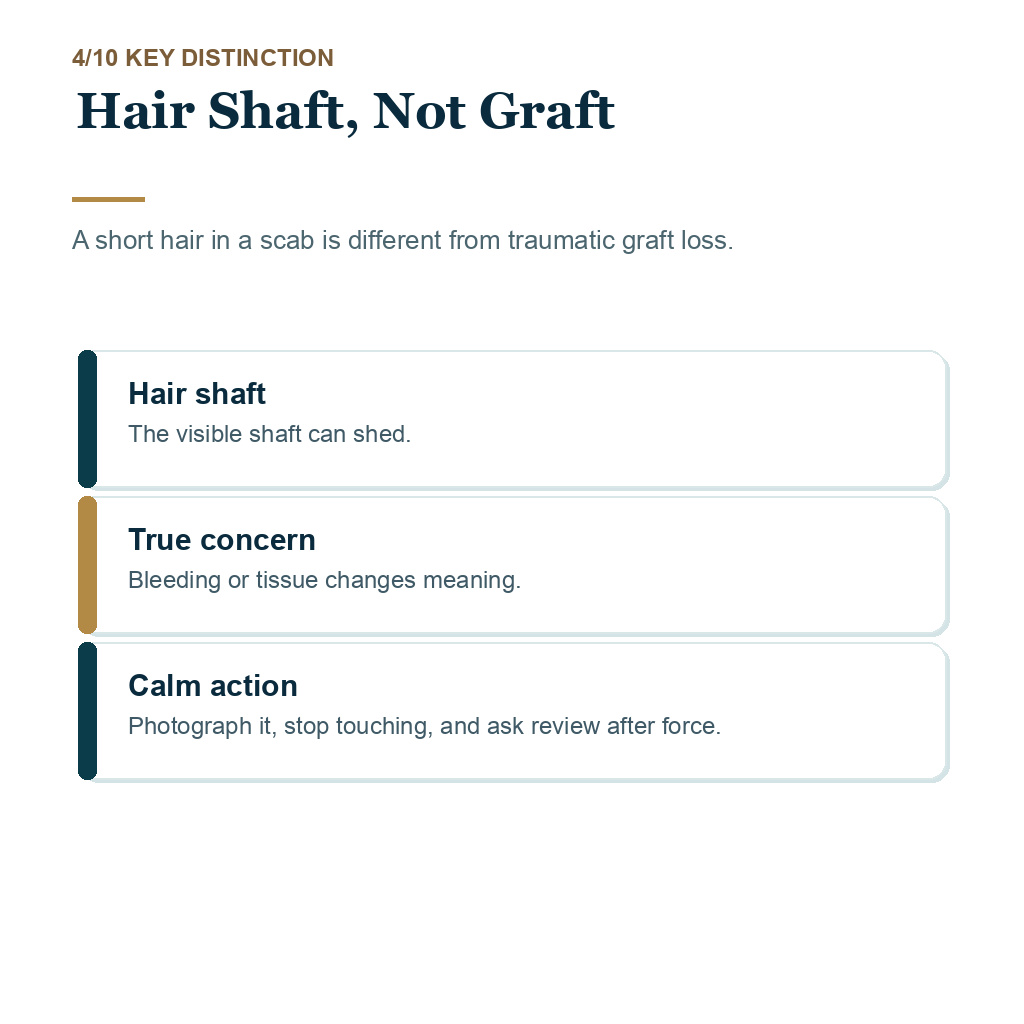 First wash density check, hair shaft versus graft loss.