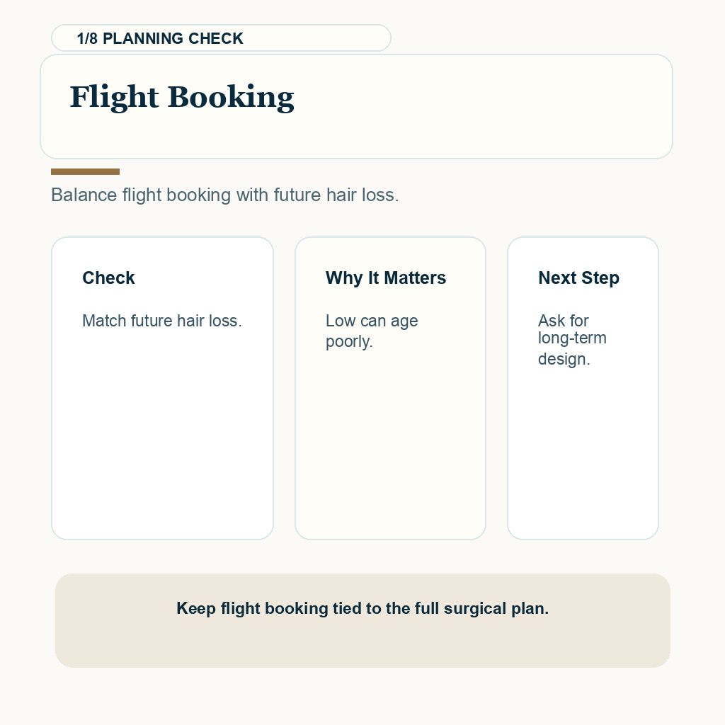 Hair Transplant Refund and Rescheduling Terms in Turkey support slide 1 about flight booking