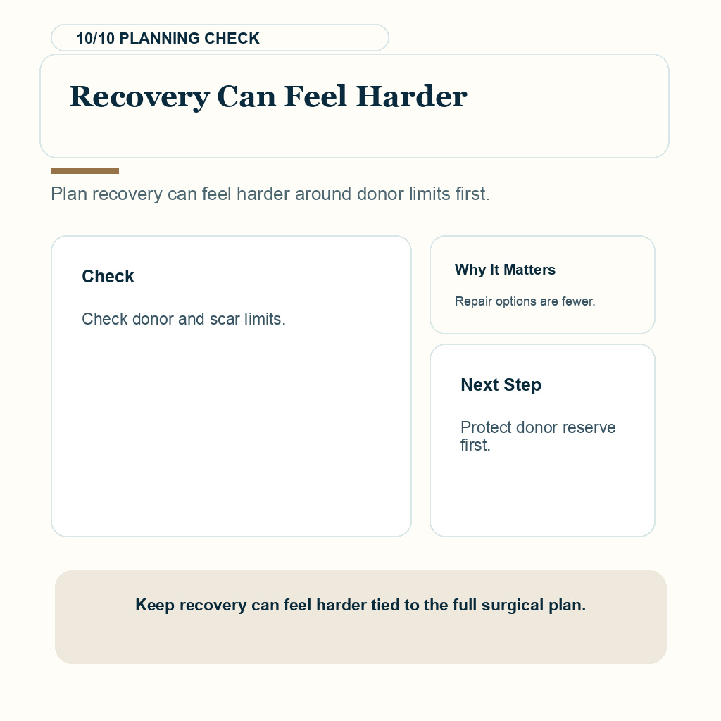 Hair Transplant Regret Needs Calm Review support slide 10 about recovery can feel harder