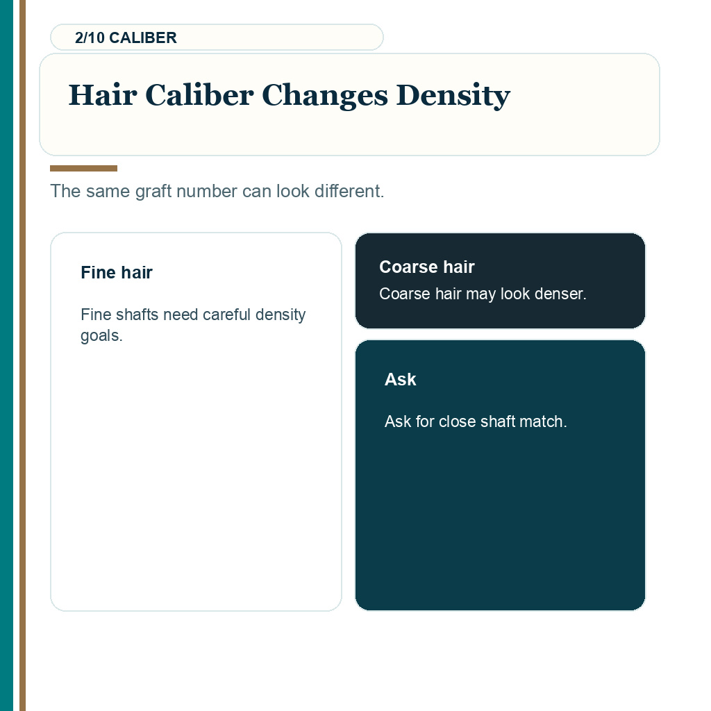 Hair transplant results from hair like yours, hair caliber changes density.
