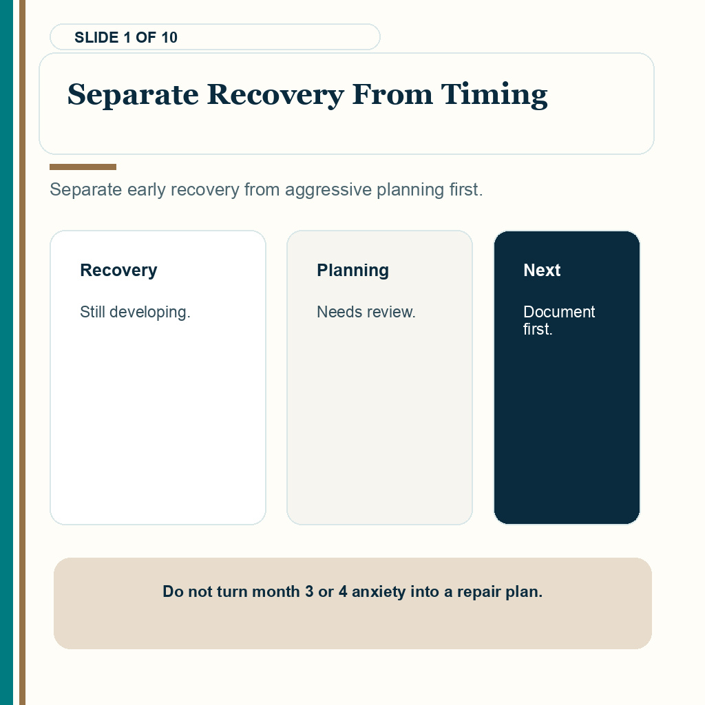 How to separate early recovery from timing concerns after a hair transplant.