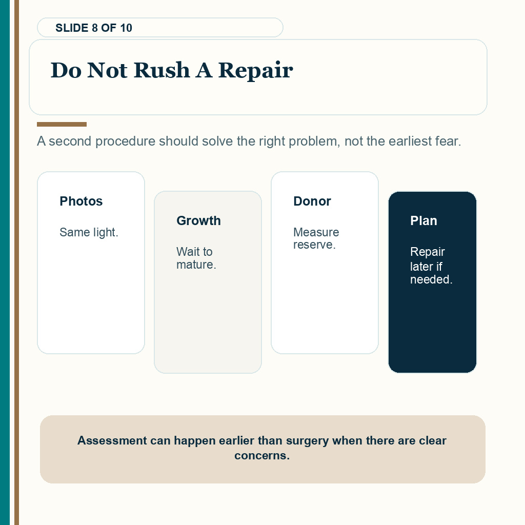 Why a repair or second session should not be rushed.