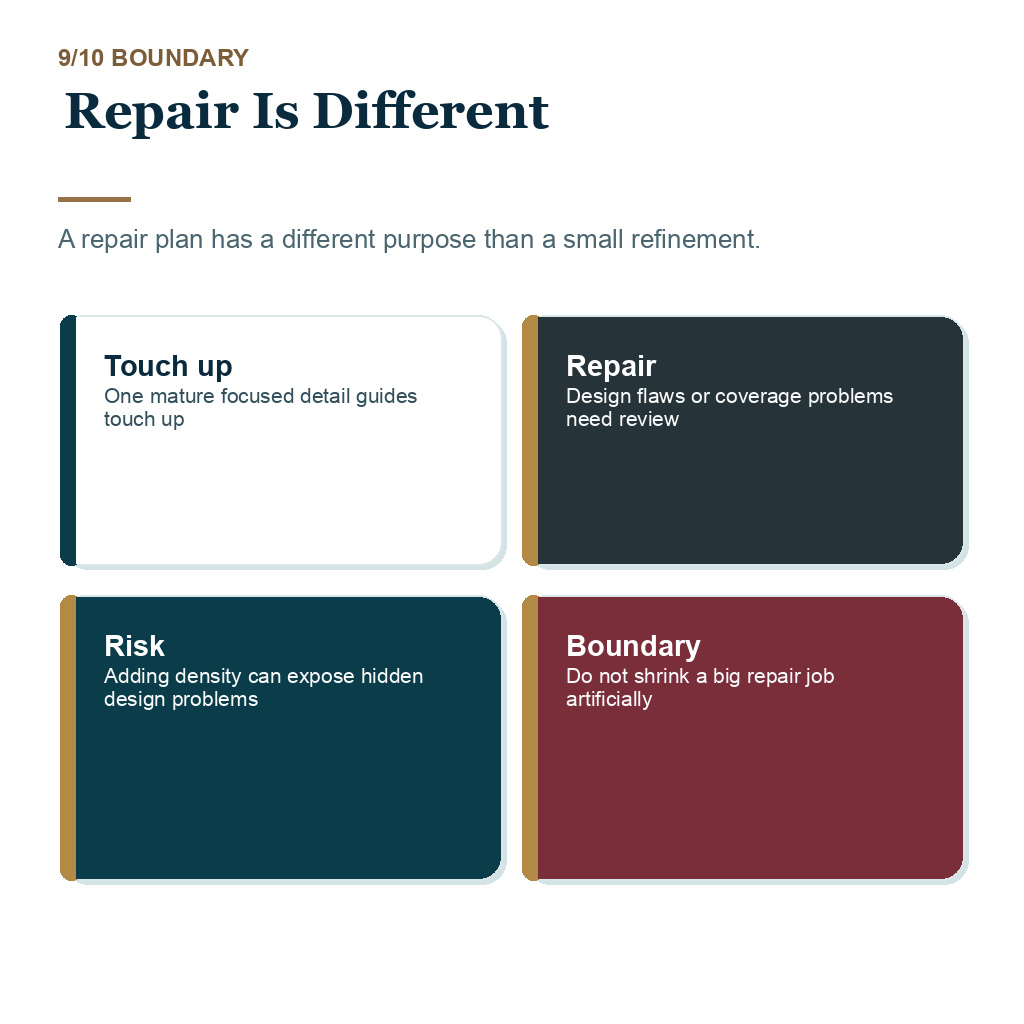 Hair transplant touch up grafts, repair is different.