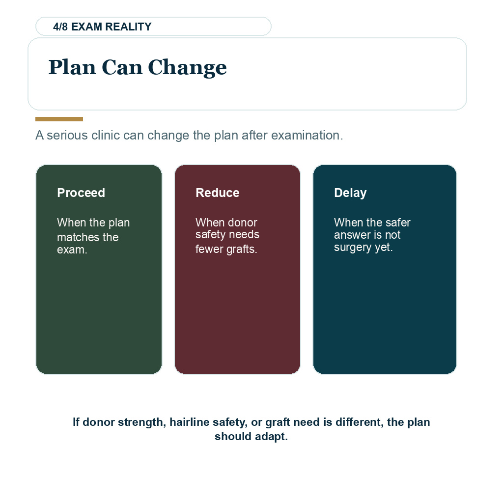 Hair transplant Turkey explaining plan can change.