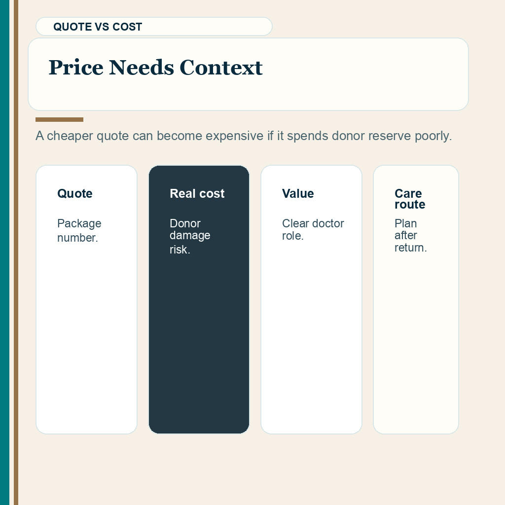 Hair transplant Turkey vs Mexico slide 3 explaining price needs context