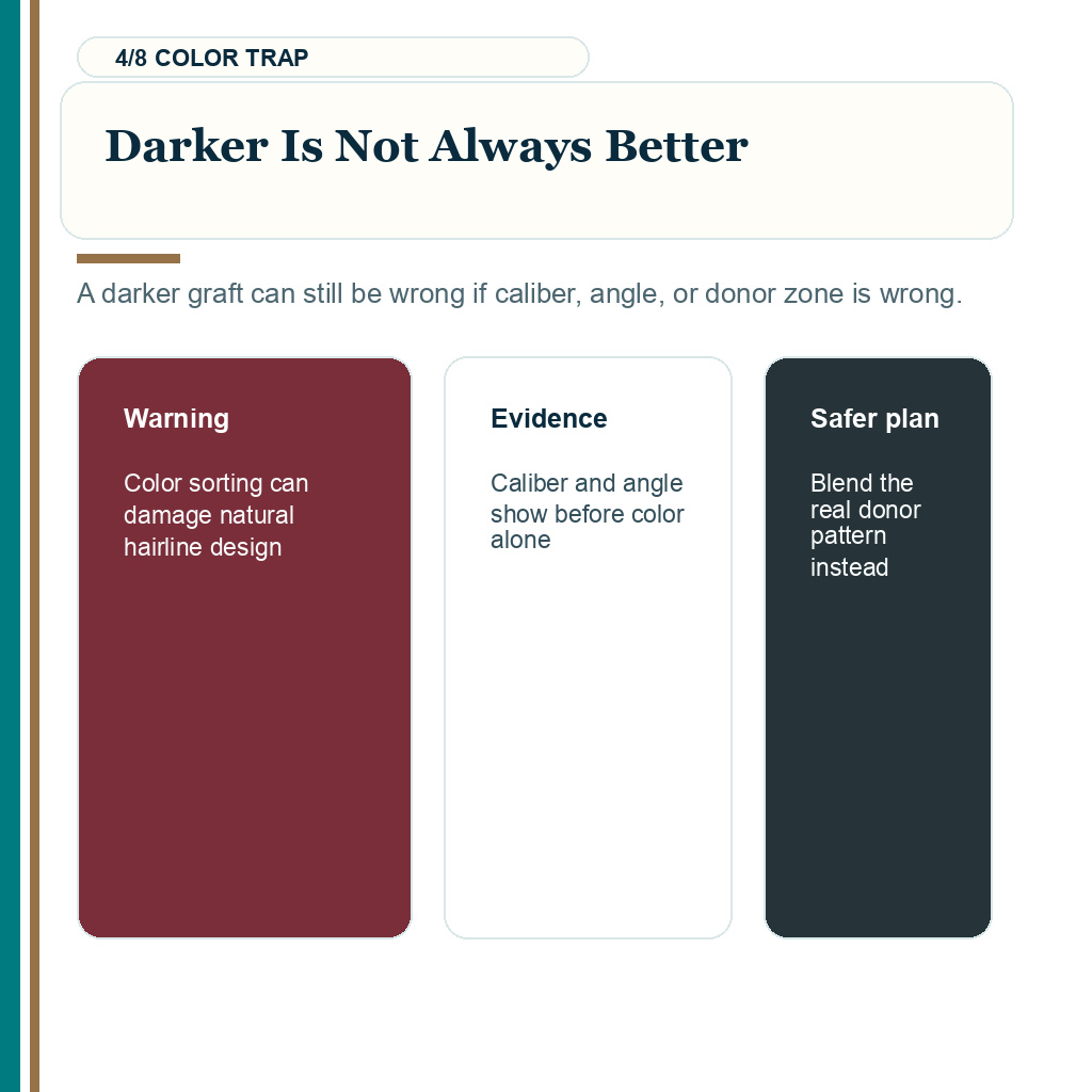 Hair transplant with gray hair, why darker grafts are not always better.