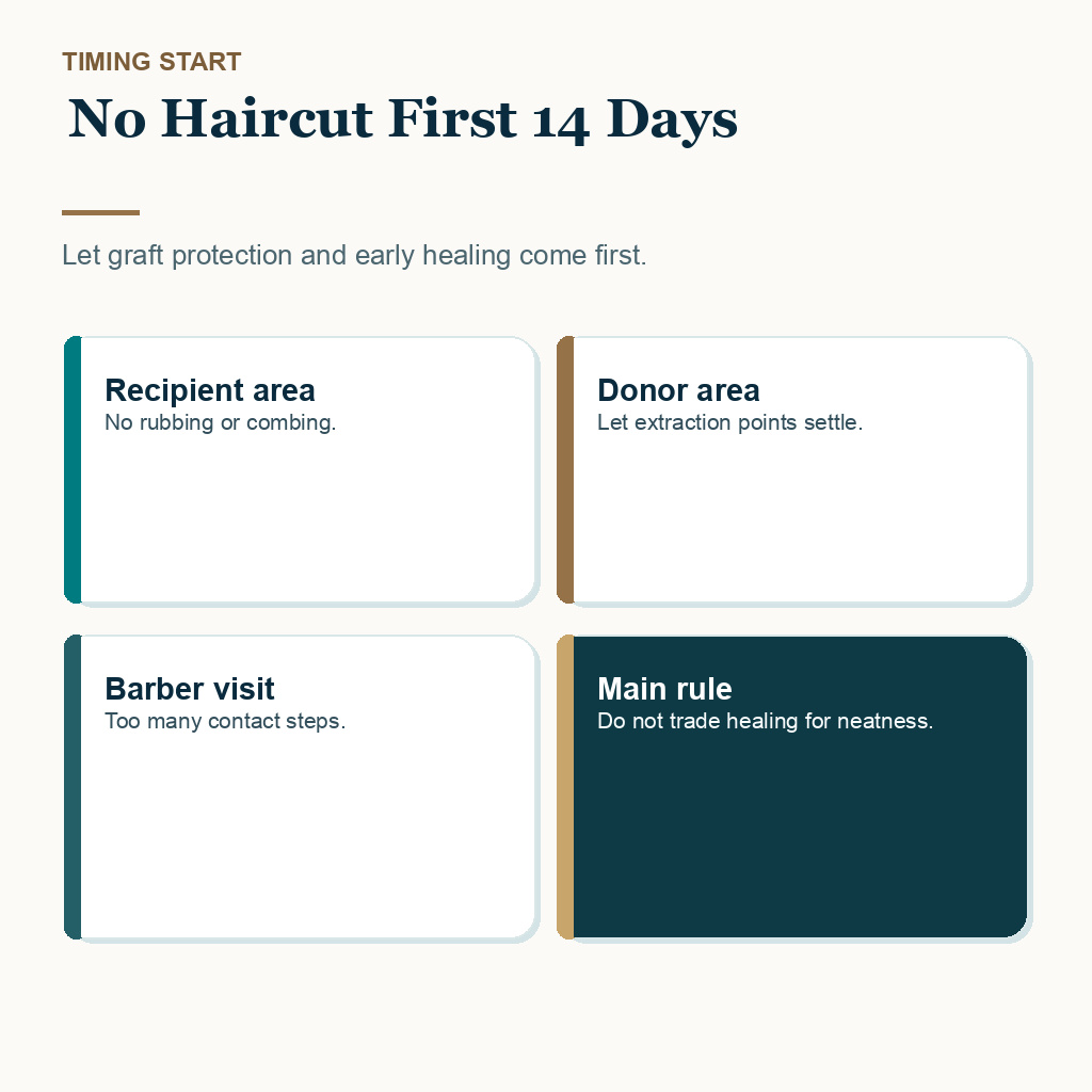 Haircut after hair transplant slide 1 about no haircut first 14 days