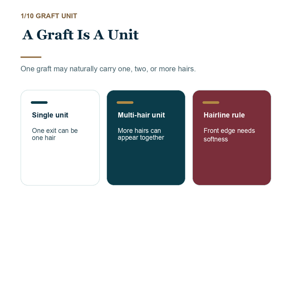 Hairline graft unit review, a graft is a unit.