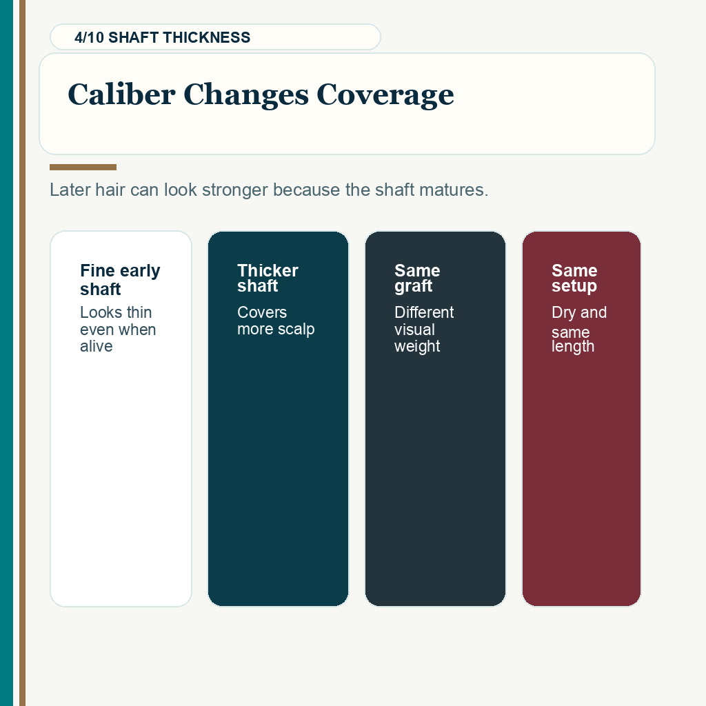 Hairline graft unit review, caliber changes coverage.