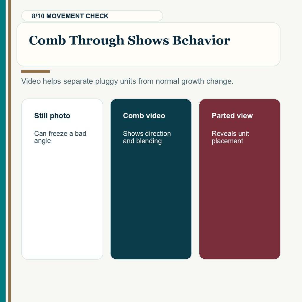 Hairline graft unit review, comb through shows behavior.