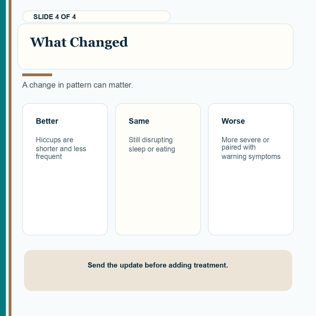 Hiccups after hair transplant slide 4 of 4, report what changed