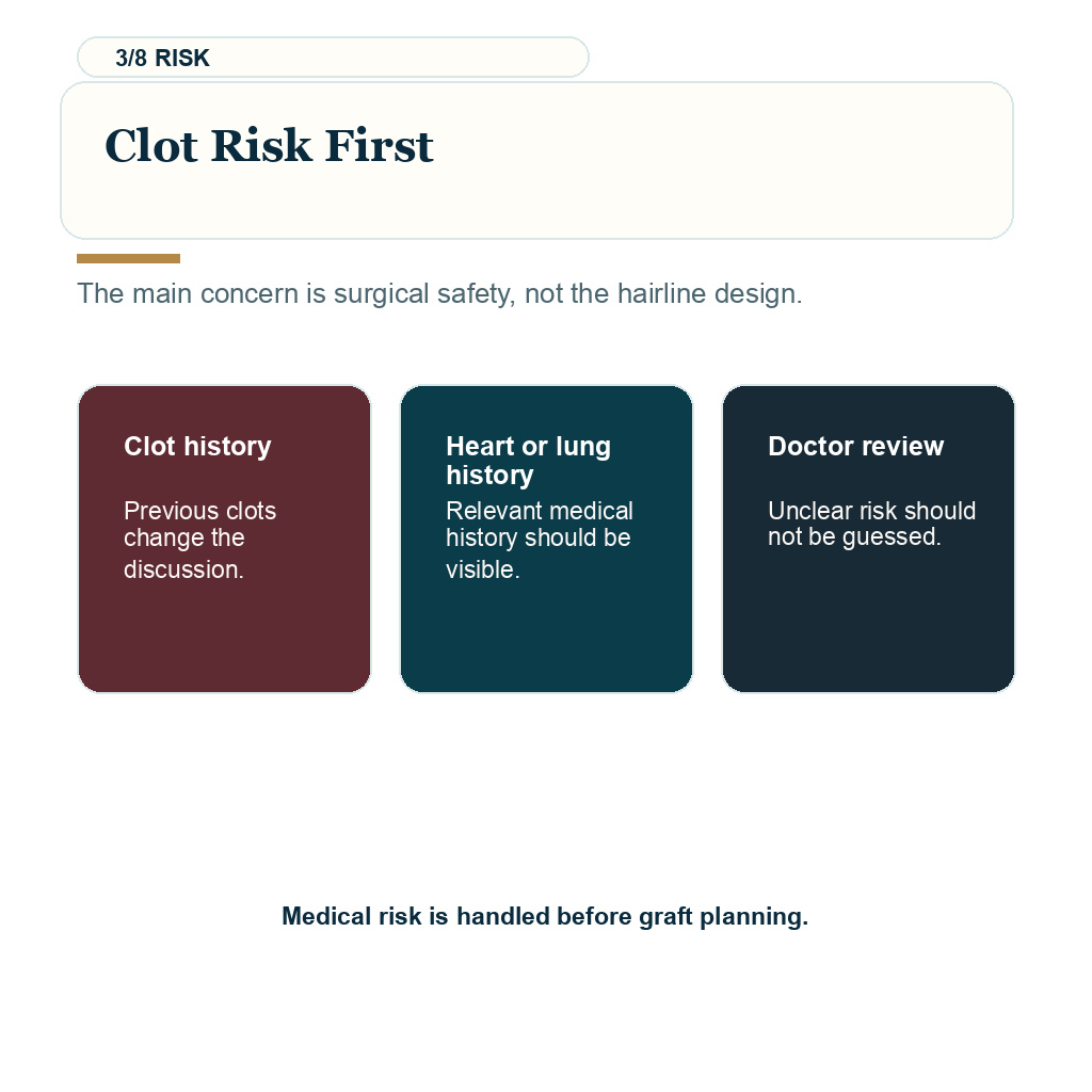 High hemoglobin hematocrit hair transplant showing clot risk first guidance.