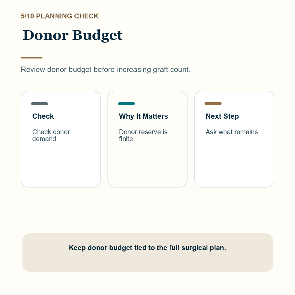 Temple Corner Graft Planning Needs Donor Control support slide 5 about donor budget