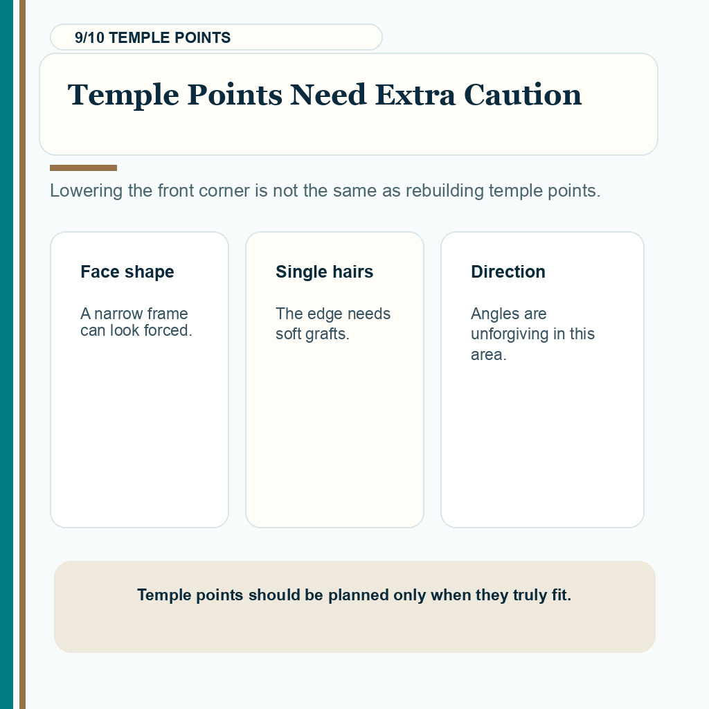 Temple graft planning carousel slide 9 about temple point caution
