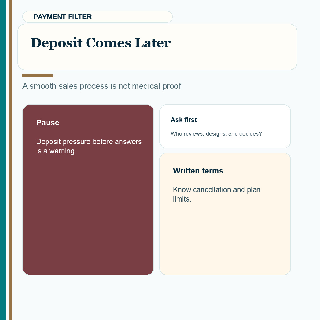 Turkey hair transplant travel slide 4 explaining why payment should wait for medical responsibility