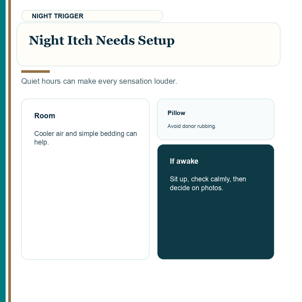 Itching after hair transplant slide 8 explaining night itch needs setup